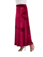 24seven Comfort Elevate Womens Velvet Elastic Waist Soft Stretch Maxi Skirt