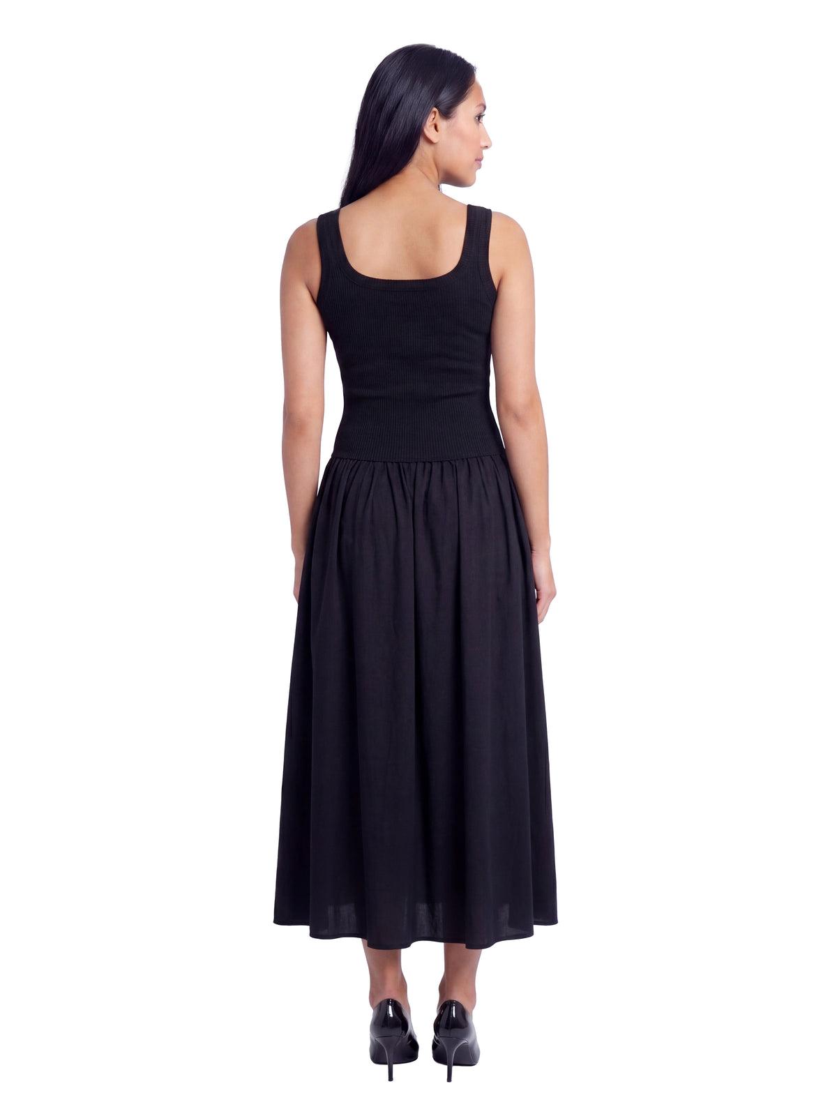 24seven Comfort Essential Maternity Sleeveless Scoop Neck A Line Pocket Maxi Dress