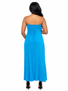 24seven Comfort Essential Maternity Strapless Empire Waist Ruched Detail Pleated Maxi Dress