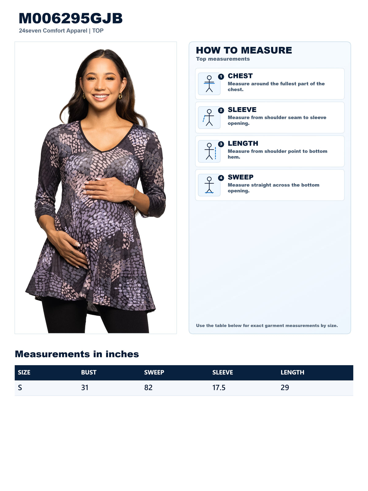 Garment measurements