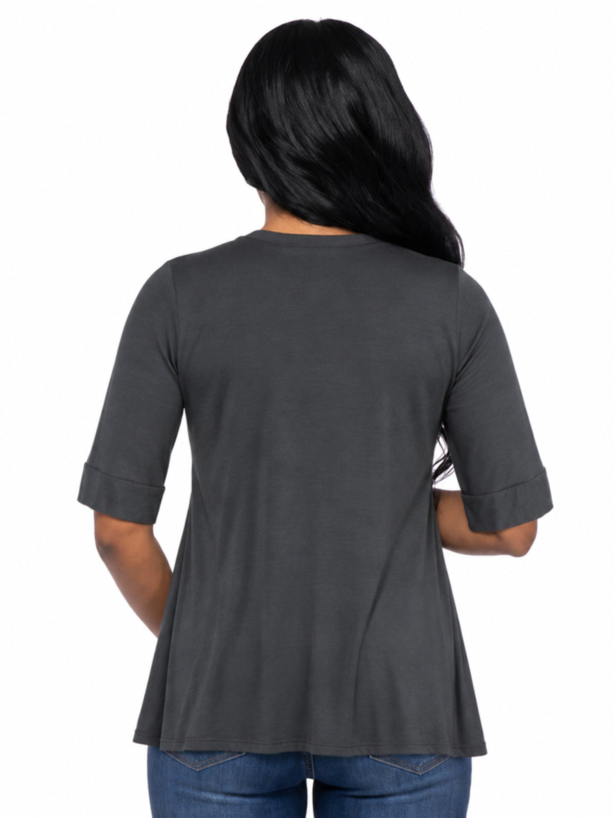 24seven Comfort Basic Maternity Open Front Elbow Sleeve Long Fit Jacket