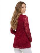 24seven Comfort Elevate Maternity Lace Scoop Neck Long Sleeve Tunic Top