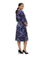 24seven Comfort Elevate Maternity V-Neck Animal Print Three-Quarter Sleeve Wrap Dress
