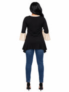 24seven Comfort Essential Maternity Scoop Neck Bell Sleeve Hi Low Tunic Top
