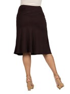24seven Comfort Basic Maternity Elastic Waist Knee Length A Line Skirt