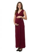 24seven Comfort Elevate Maternity V-Neck Wrap Maxi Dress