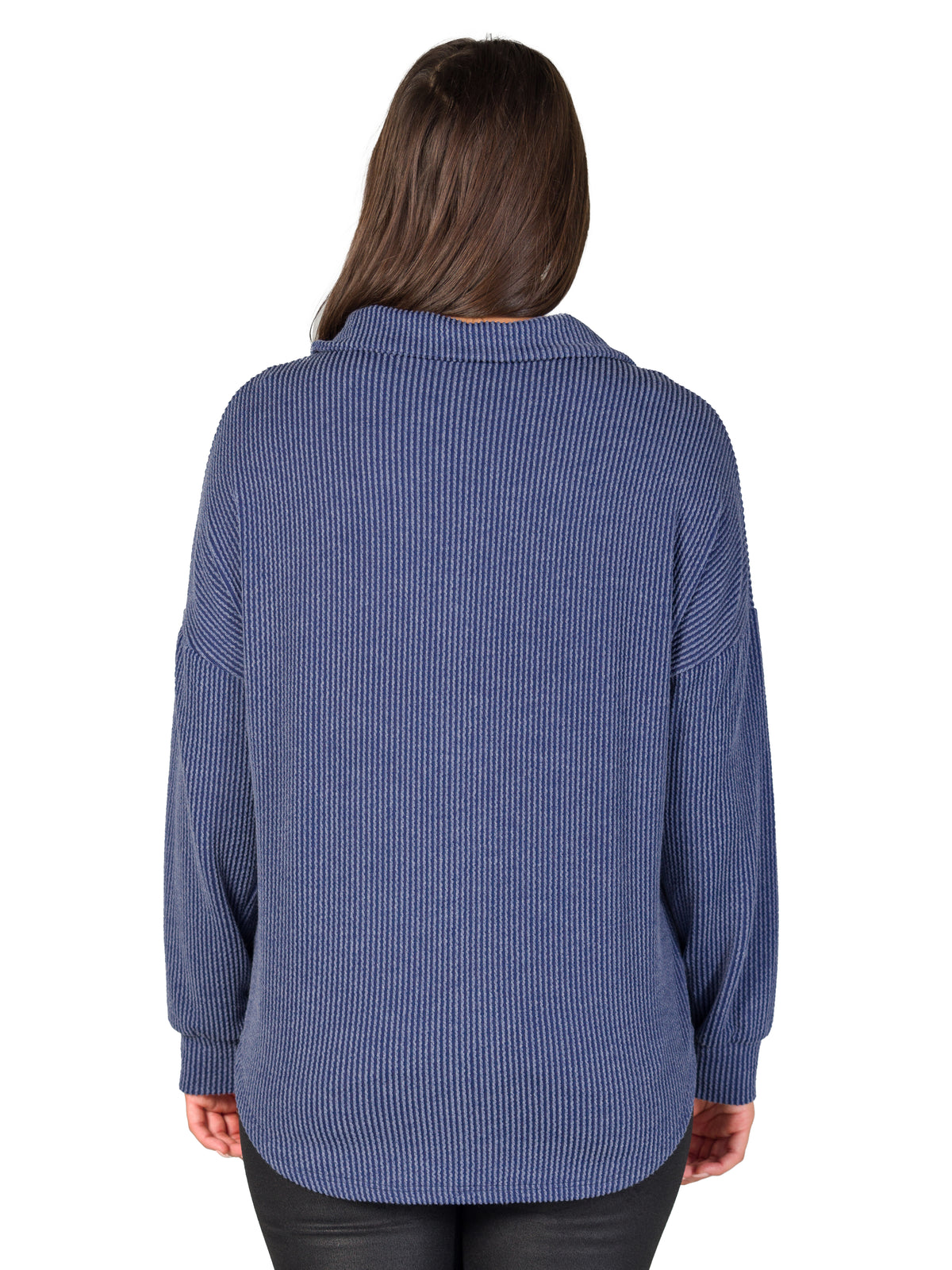 24seven Comfort Essential Petite Button Front Oversized Long Sleeves Jacket