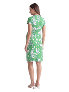 24seven Comfort Essential Maternity Floral Collar Knee Length Side Tie Wrap Dress