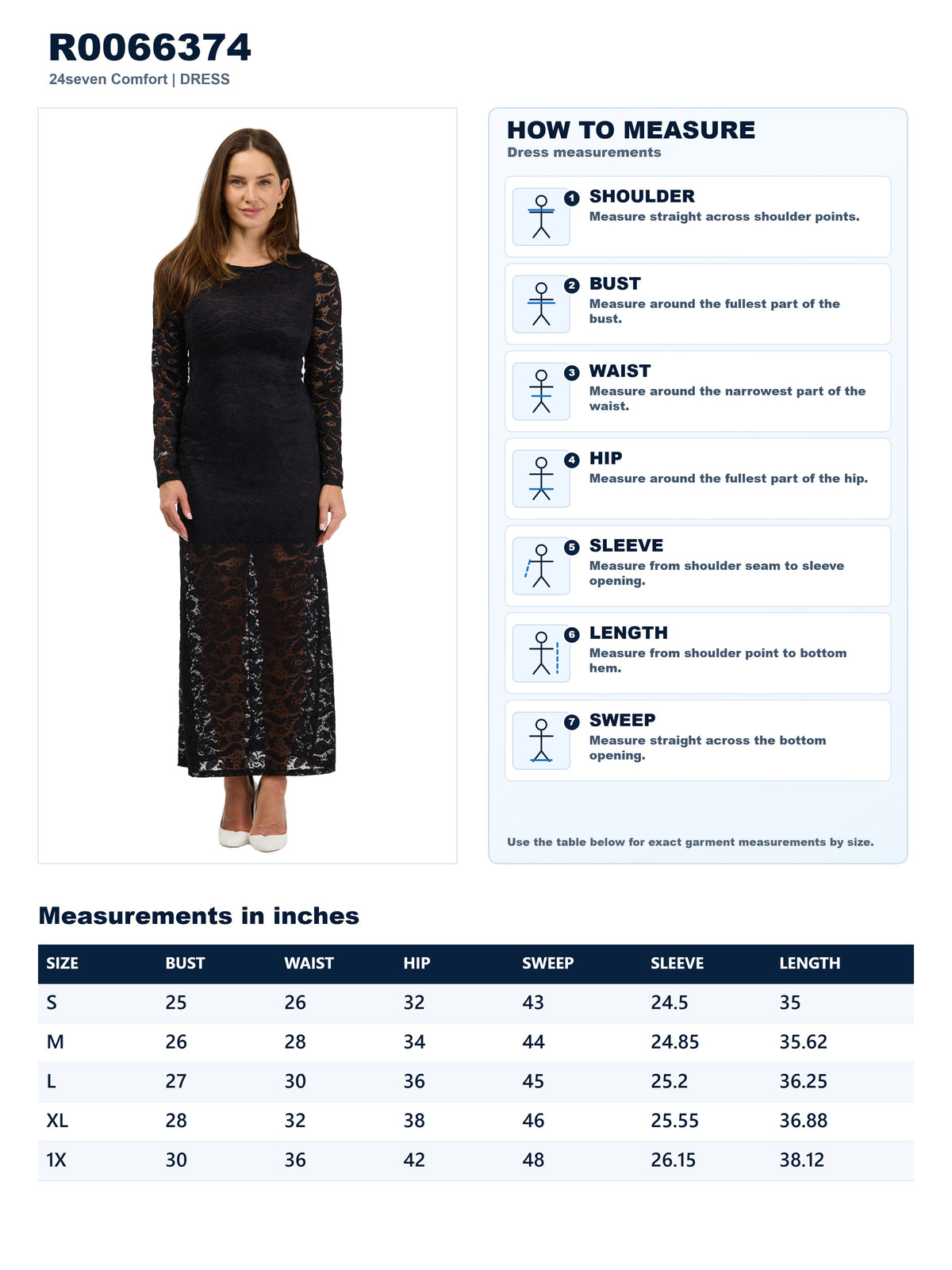 Garment measurements