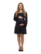 24seven Comfort Elevate Maternity Off the Shoulder Bell Sleeve Dress