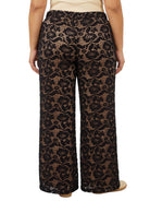 24seven Comfort Elevate Curvy Lace Elastic Waist Wide Leg Pants