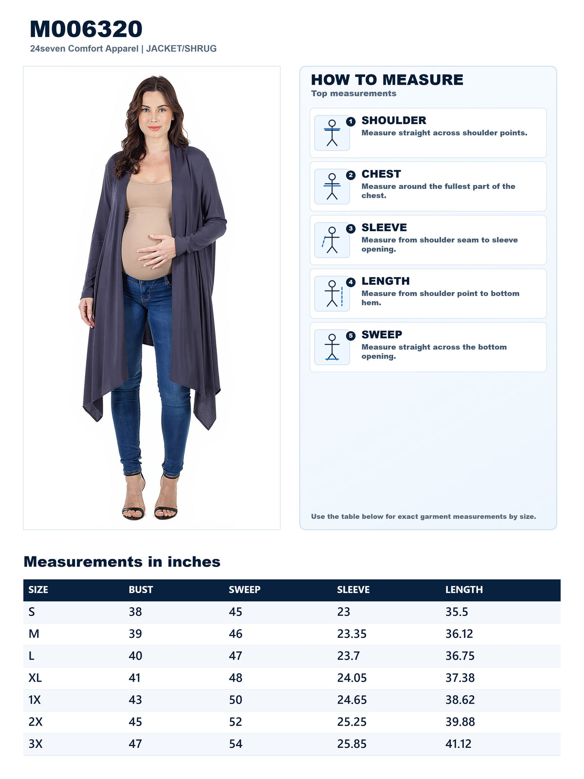 Garment measurements