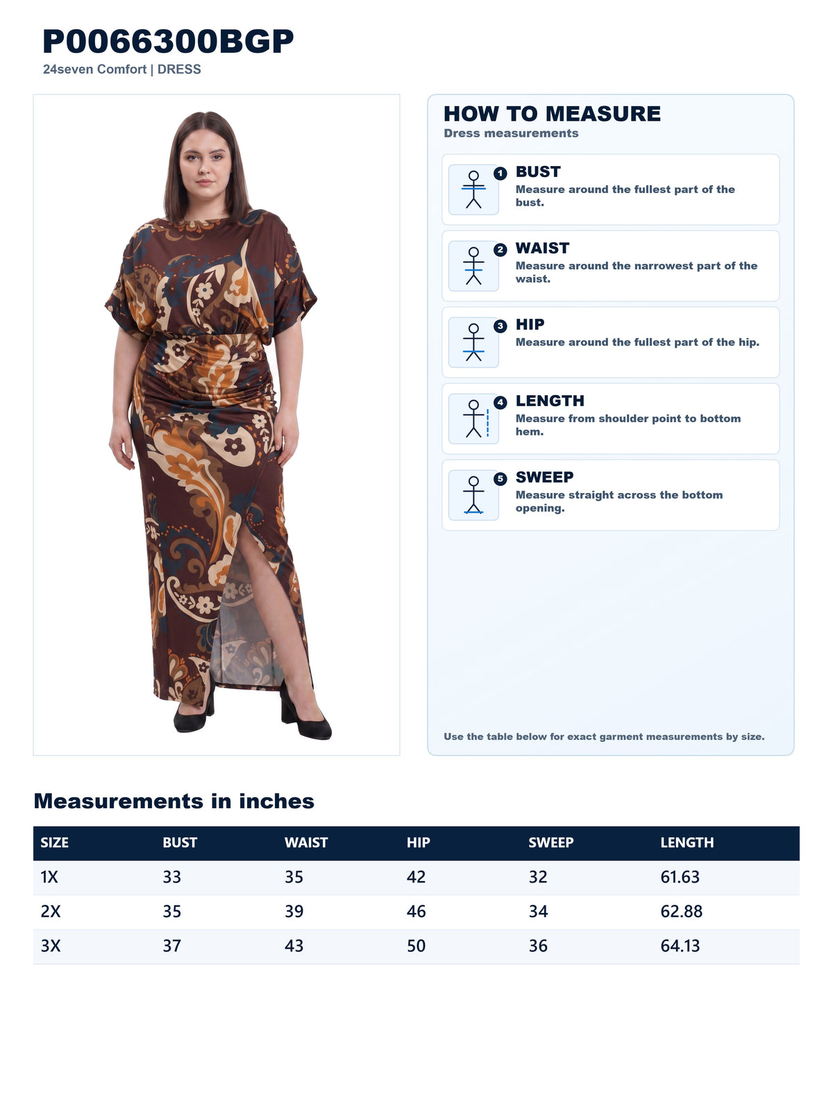 Garment measurements