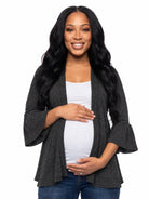 24seven Comfort Essential Maternity Scoop Neckline Bell Sleeve Cardigan Jacket