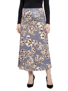 24seven Comfort Essential Maternity Floral Elastic Waist A Line Maxi Skirt