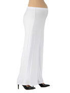 24seven Comfort Basic Maternity Elastic Waist Flared Leg Loose Fit Palazzo Pants