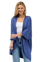24seven Comfort Basic Womens Soft Stretch Open Front Cardigan Jacket