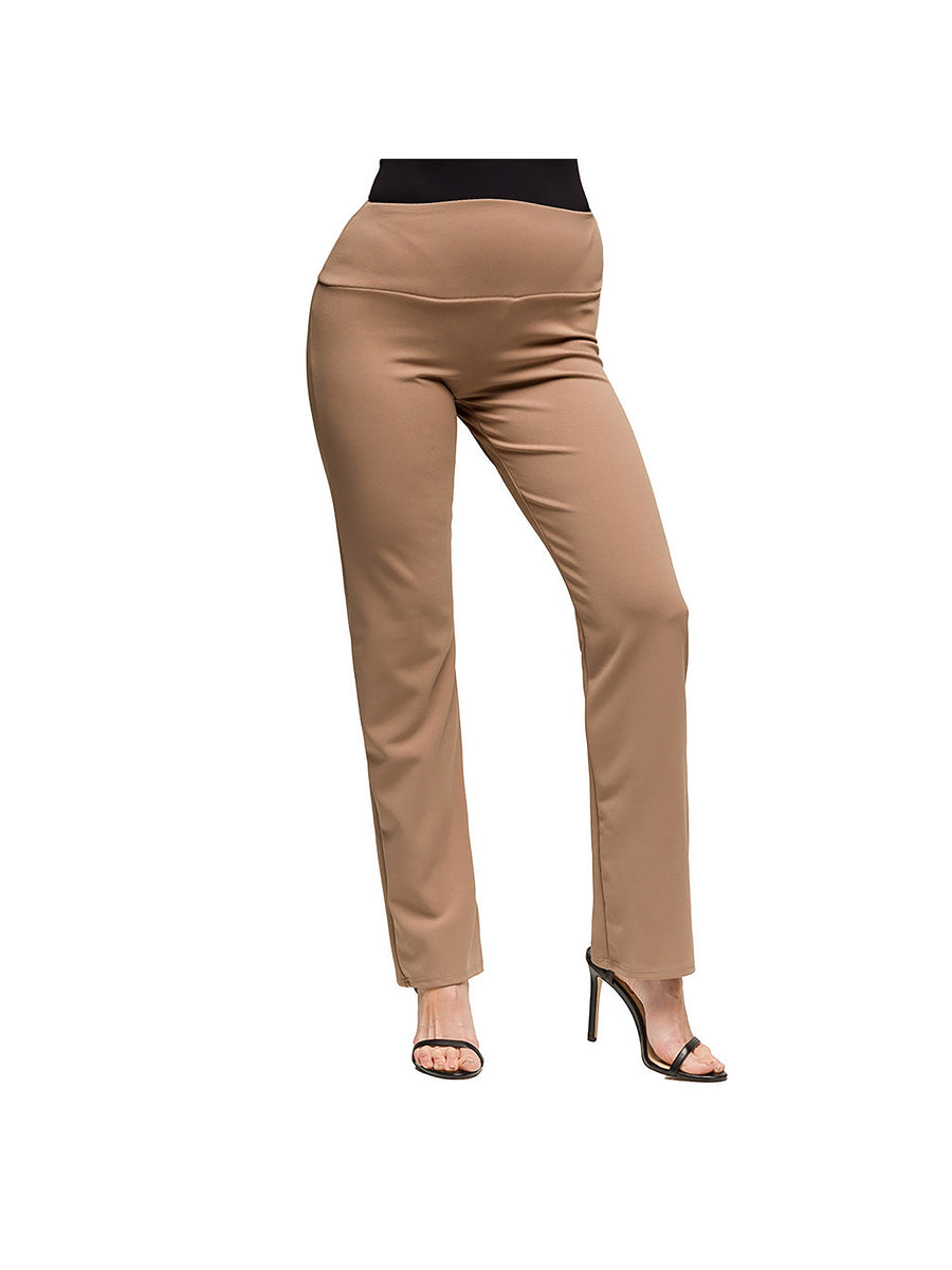 Essential Maternity Elastic Waist Stretch Straight Fit Pants