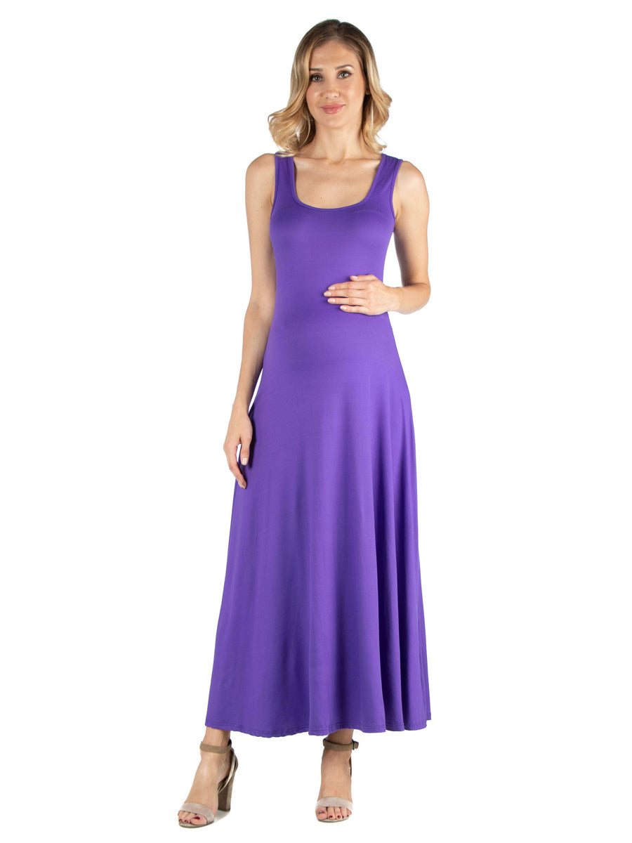 Essential Maternity Scoop Neck Sleeveless A Line Maxi Dress