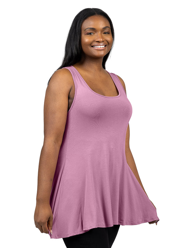 Basic Plus Size Sleeveless Tunic Tank Top