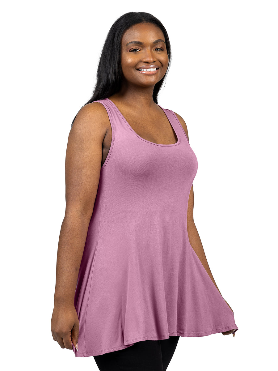 Basic Plus Size Sleeveless Tunic Tank Top