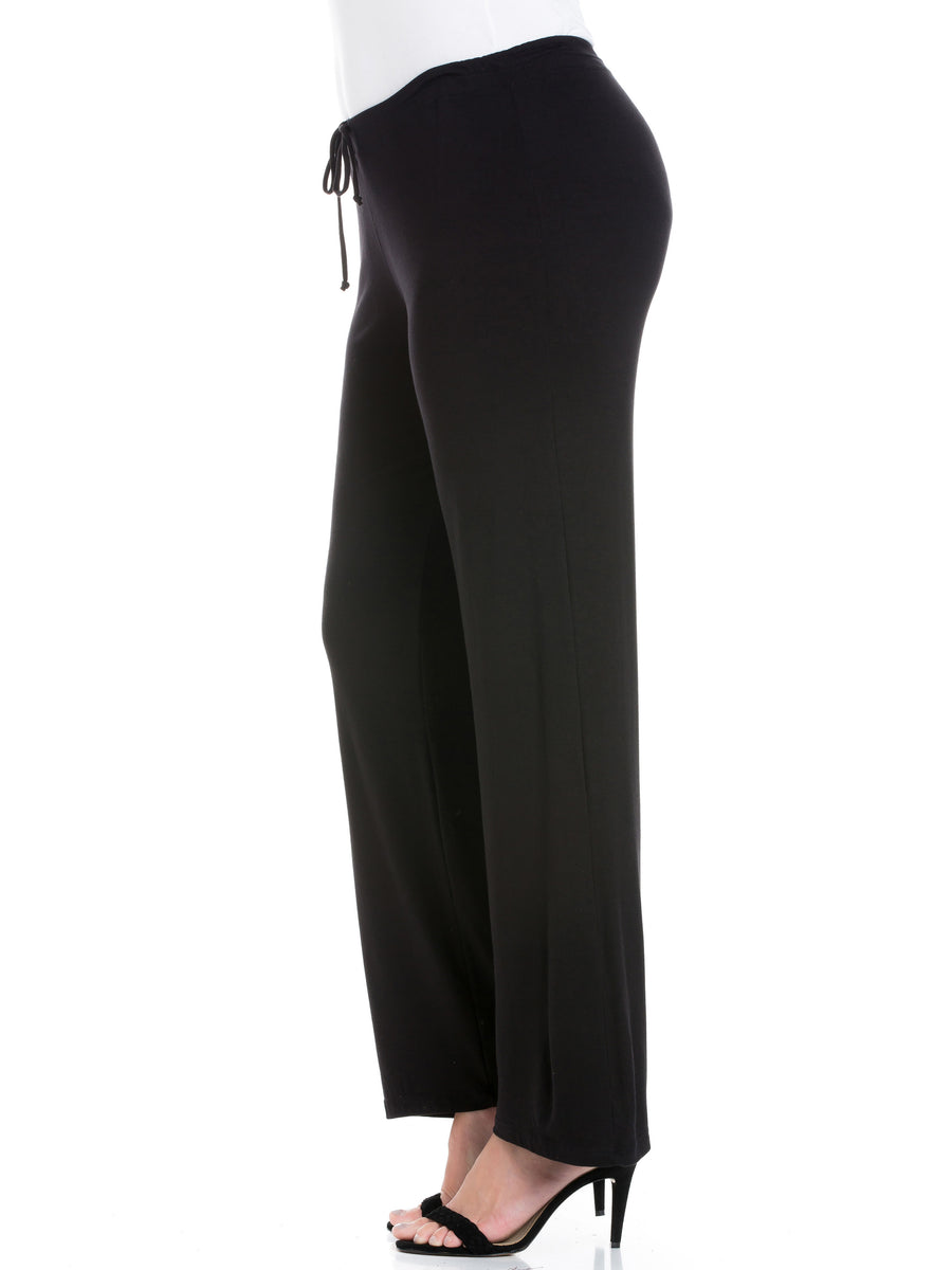 Basic Plus Size Comfortable Stretch Draw String Pant
