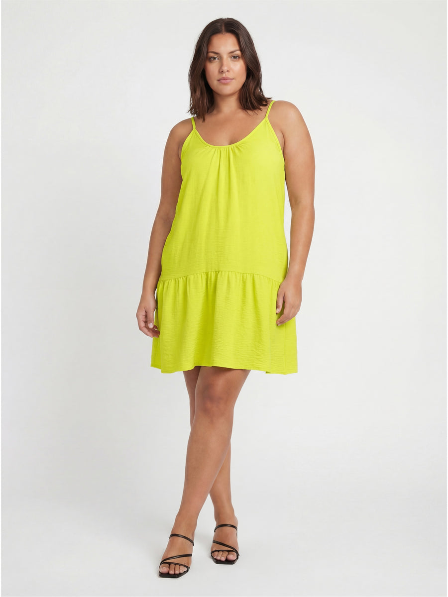 Essential Curvy Scoop Neck Spaghetti Strap Pocket A Line Mini Dress