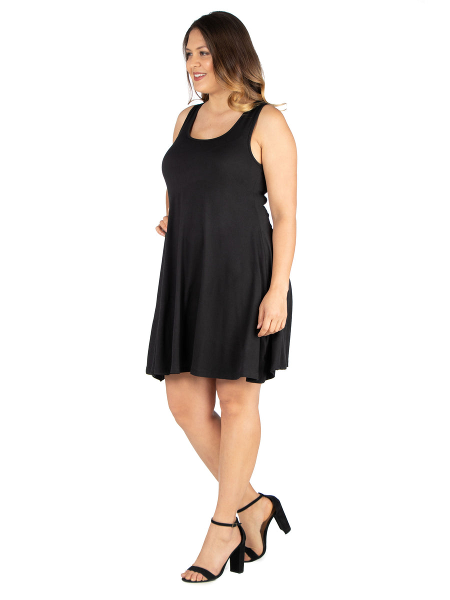 Essential Plus Size Fit N Flare Tank Mini Dress