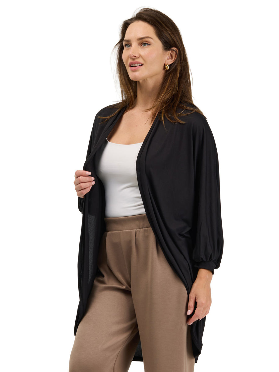 24seven Comfort Basic Womens Soft Stretch Open Front Cardigan Jacket