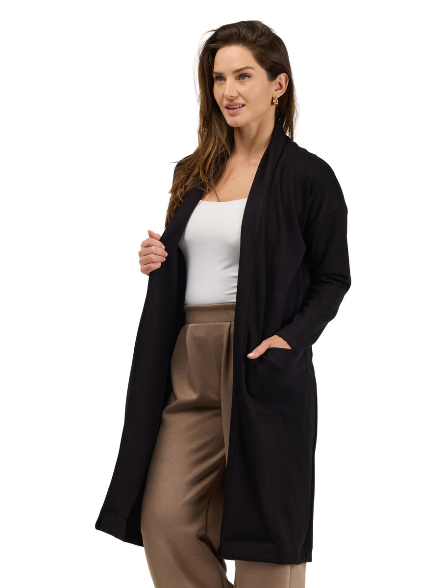 24seven Comfort Essential Womens Soft Stretch Long Sleeve Open Cardigan Jacket