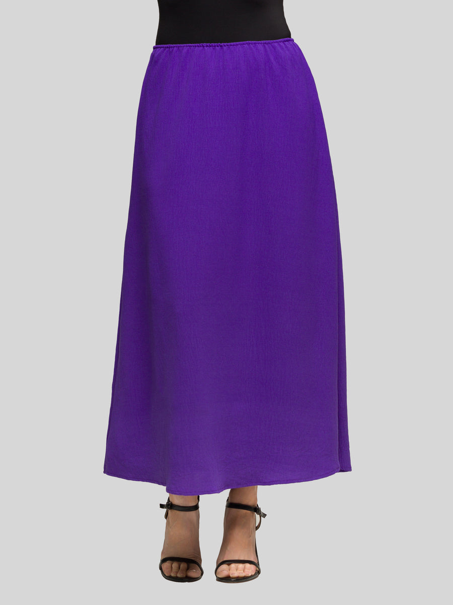 Essential Womens Elastic Waist A Line Maxi Skirt