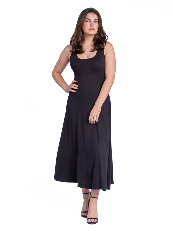 Essential Petite Slim Fit A Line Sleeveless Maxi Dress