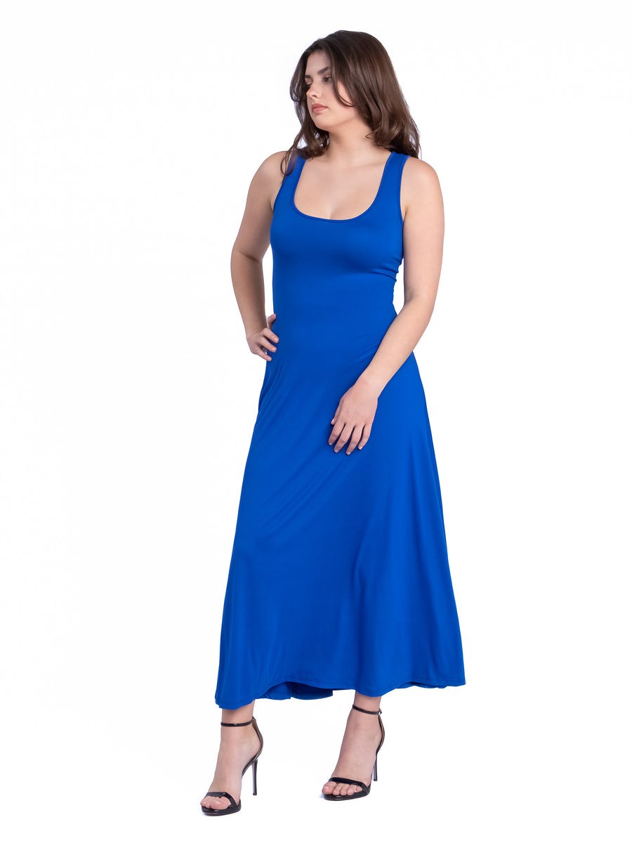 Essential Petite Slim Fit A Line Sleeveless Maxi Dress
