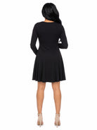 24seven Comfort Essential Maternity Scoop Neck Long Sleeve Knee Length Skater Dress