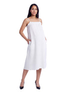 24seven Comfort Essential Maternity Spaghetti Strap Smocked Pocket A Line Maxi Dress