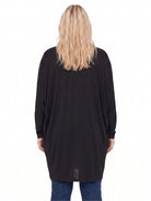 24seven Comfort Basic Curvy Soft Stretch Open Front Cardigan Jacket