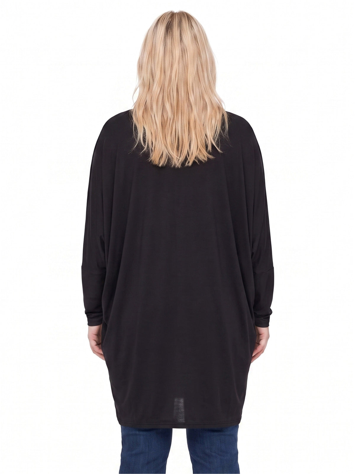 24seven Comfort Basic Curvy Soft Stretch Open Front Cardigan Jacket