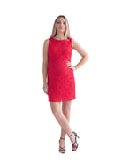 24seven Comfort Elevate Maternity Lace Sleeveless Boat Neck Mini Shift Dress