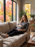 24seven Comfort Basic Maternity Soft Stretch with Three-Quarter Sleeves Top