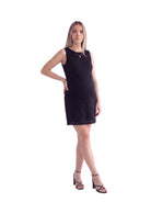 24seven Comfort Elevate Maternity Lace Sleeveless Boat Neck Mini Shift Dress