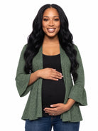 24seven Comfort Essential Maternity Scoop Neckline Bell Sleeve Cardigan Jacket