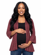 24seven Comfort Essential Maternity Scoop Neckline Bell Sleeve Cardigan Jacket