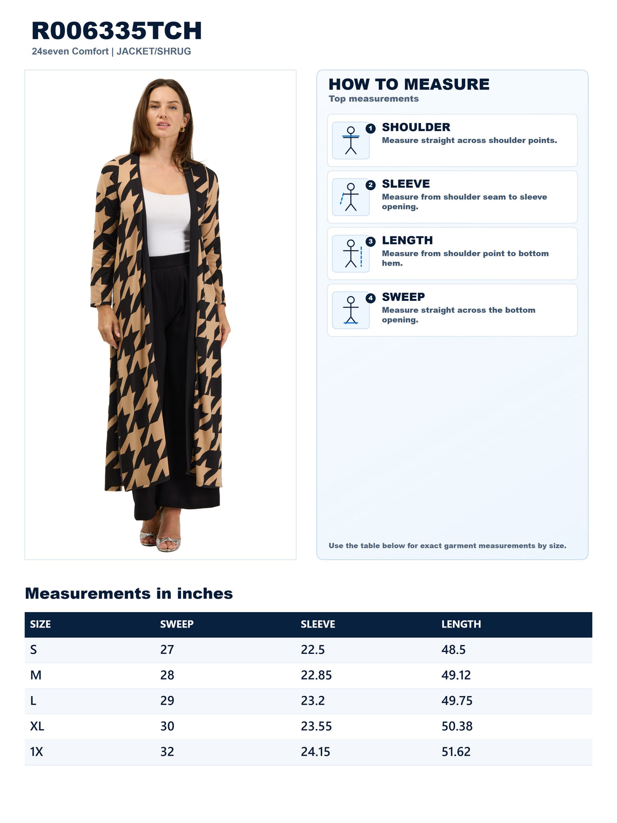 Garment measurements