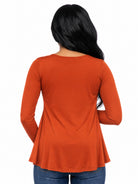 24seven Comfort Basic Maternity V Neck Long Sleeve Soft Flare Henley Style Tunic Top