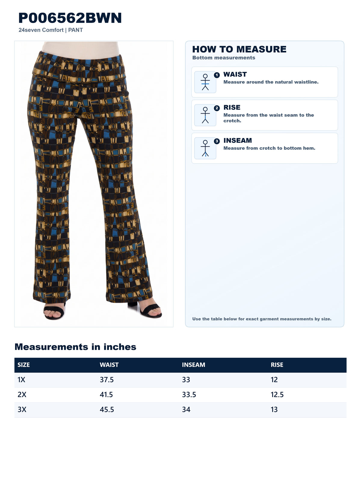 Garment measurements