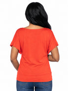 24seven Comfort Basic Maternity Wide Boat Neck Loose Fit Dolman Sleeve Top