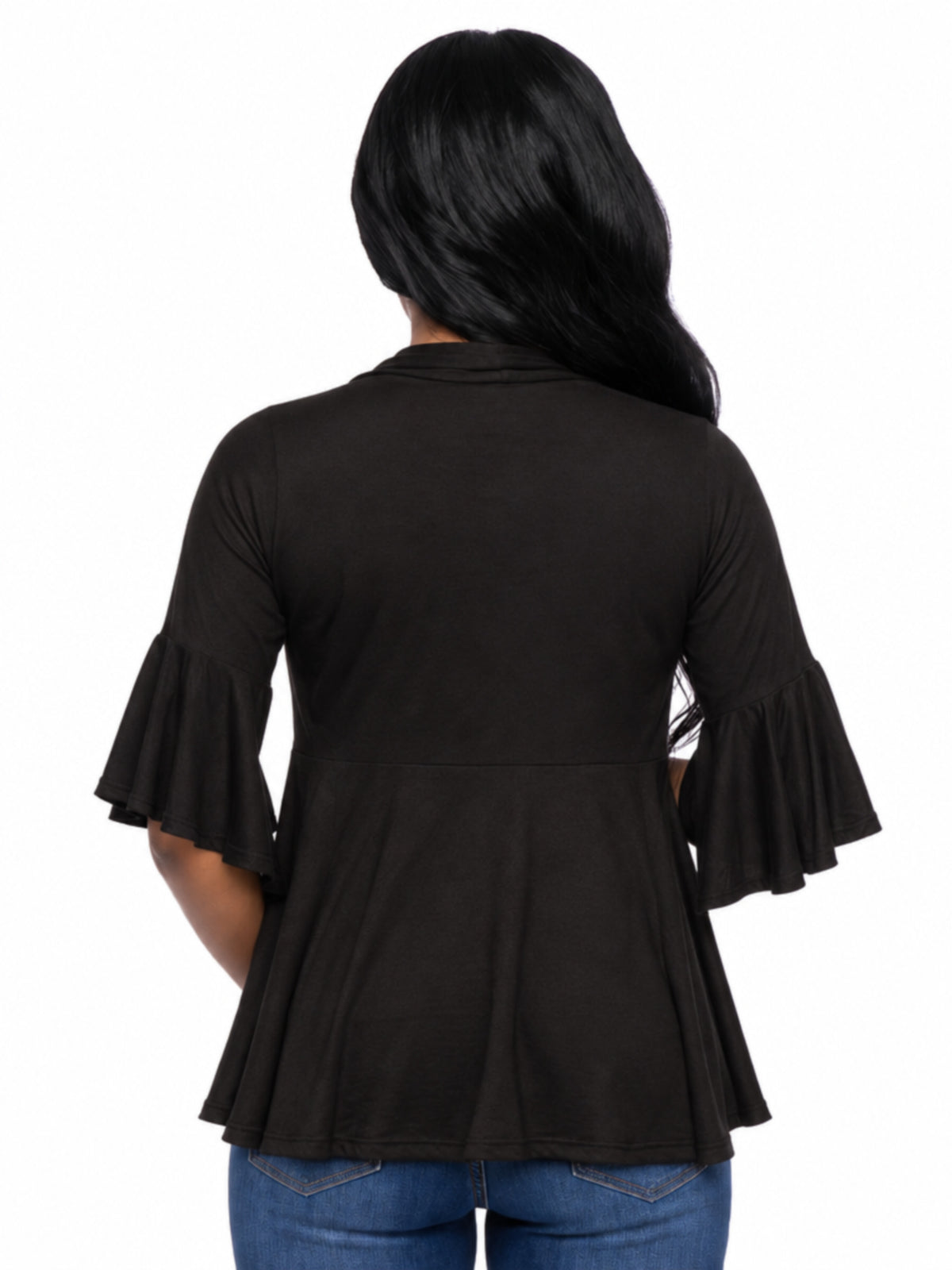24seven Comfort Essential Maternity Tie Front Bell Sleeve Jacket