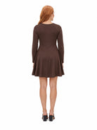 24seven Comfort Essential Maternity Scoop Neck Long Sleeve Knee Length Skater Dress