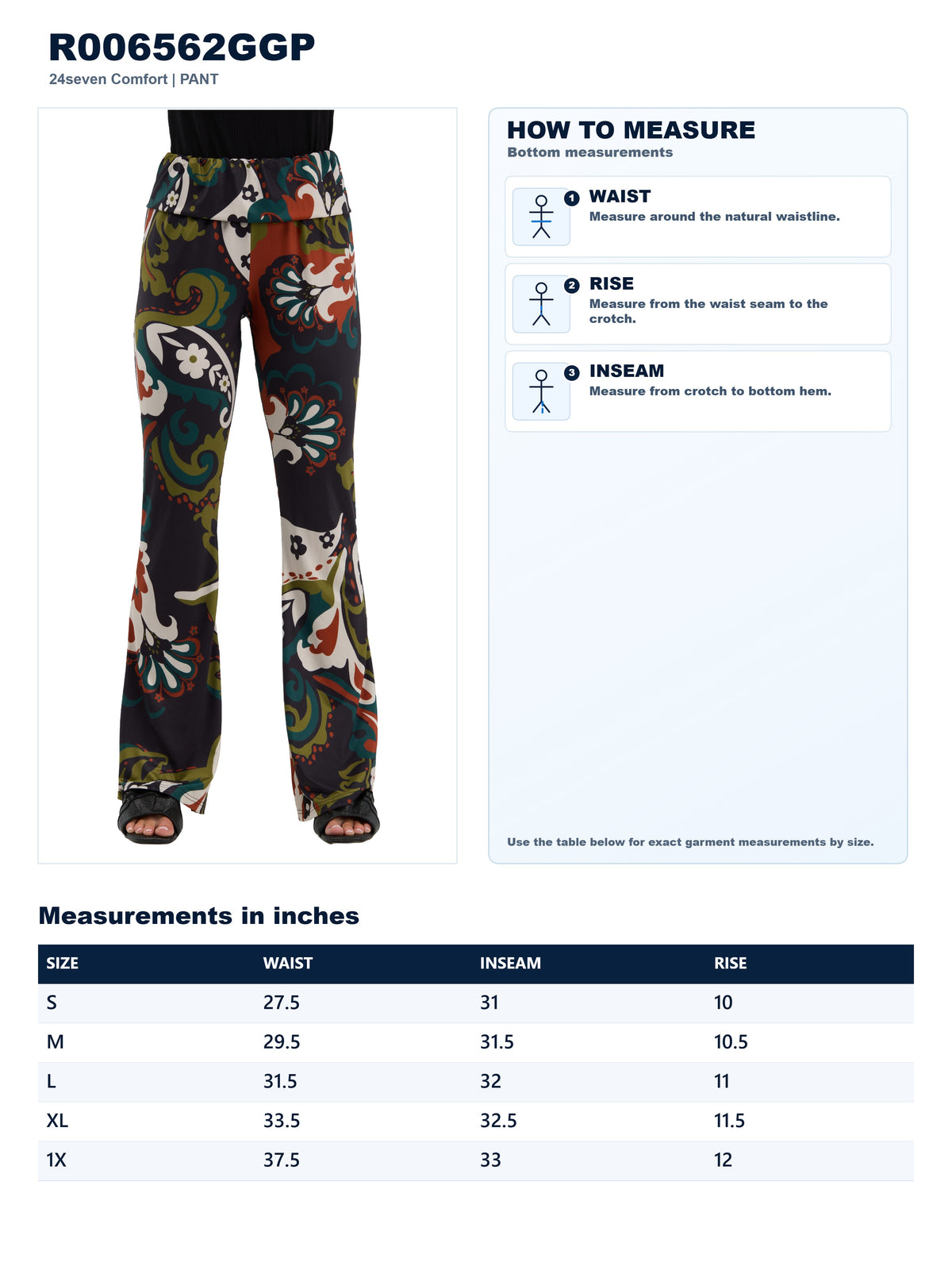 Garment measurements