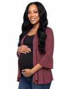 24seven Comfort Essential Maternity Scoop Neckline Bell Sleeve Cardigan Jacket